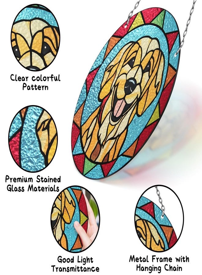 Marwey Dog Memorial Suncatcher - Stained Glass Golden Retriever Gifts Pet Memorial Gifts - Loss of Dog Sympathy Gift - Christmas Ornament for Women Men - Image 3